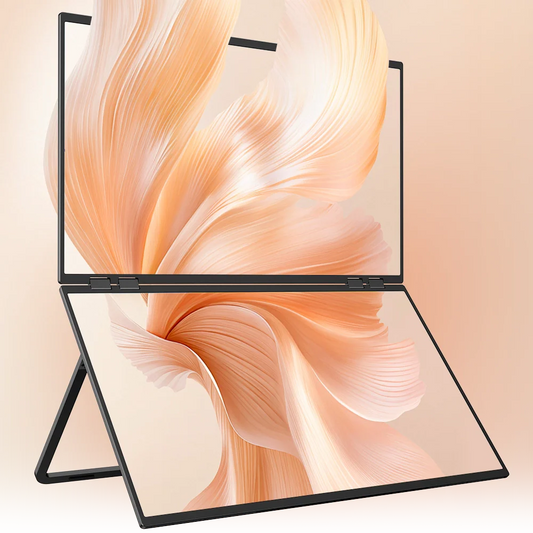 Delta Mega - 23.8 Inch 100Hz Dual Screen Stacked Computer Monitor with Speakers