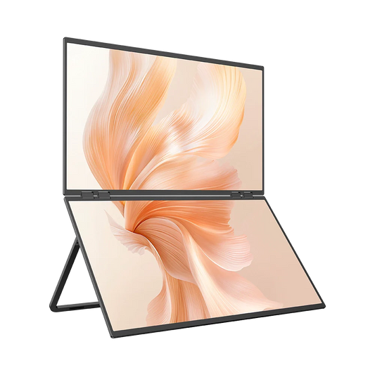 Delta Mega - 23.8 Inch 100Hz Dual Screen Stacked Computer Monitor with Speakers